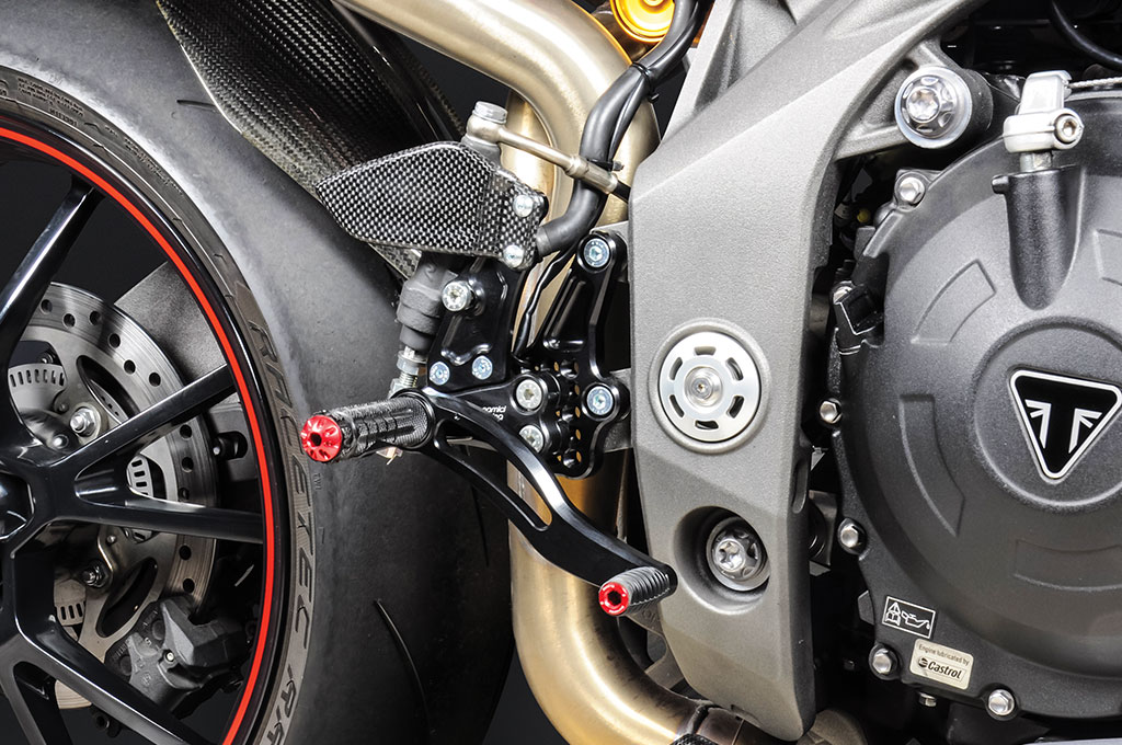 Bonamici Racing Aluminium Rearsets for the Triumph Speed Triple